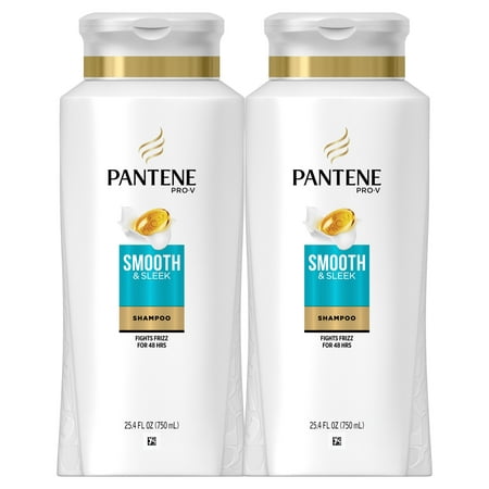 Pantene Shampoo, Smooth and Sleek for Dry Frizzy Hair, 25.4 oz, 2 (Best Shampoo To Smooth Frizzy Hair)