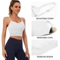 thumbnail image 4 of Attraco Women's Padded Yoga Crop Tank Tops Sports Bras Fitness Workout Cami, 4 of 9