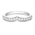 thumbnail image 5 of Vir Jewels 1/2 CTTW V-Shape Diamond Wedding Band with Milgrain 14K White Gold Size 6 Female Adult, 5 of 9