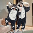 thumbnail image 3 of Pijamas con capucha para hombre y mujer, monos gruesos de Anime, ropa de dormir de gato coreano, mono suelto, suave y cálido para el hogar, Invierno, 3 of 4