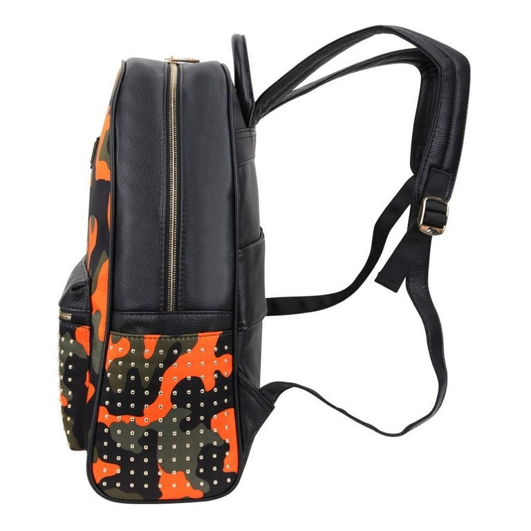 Orange camo mini backpack cheap