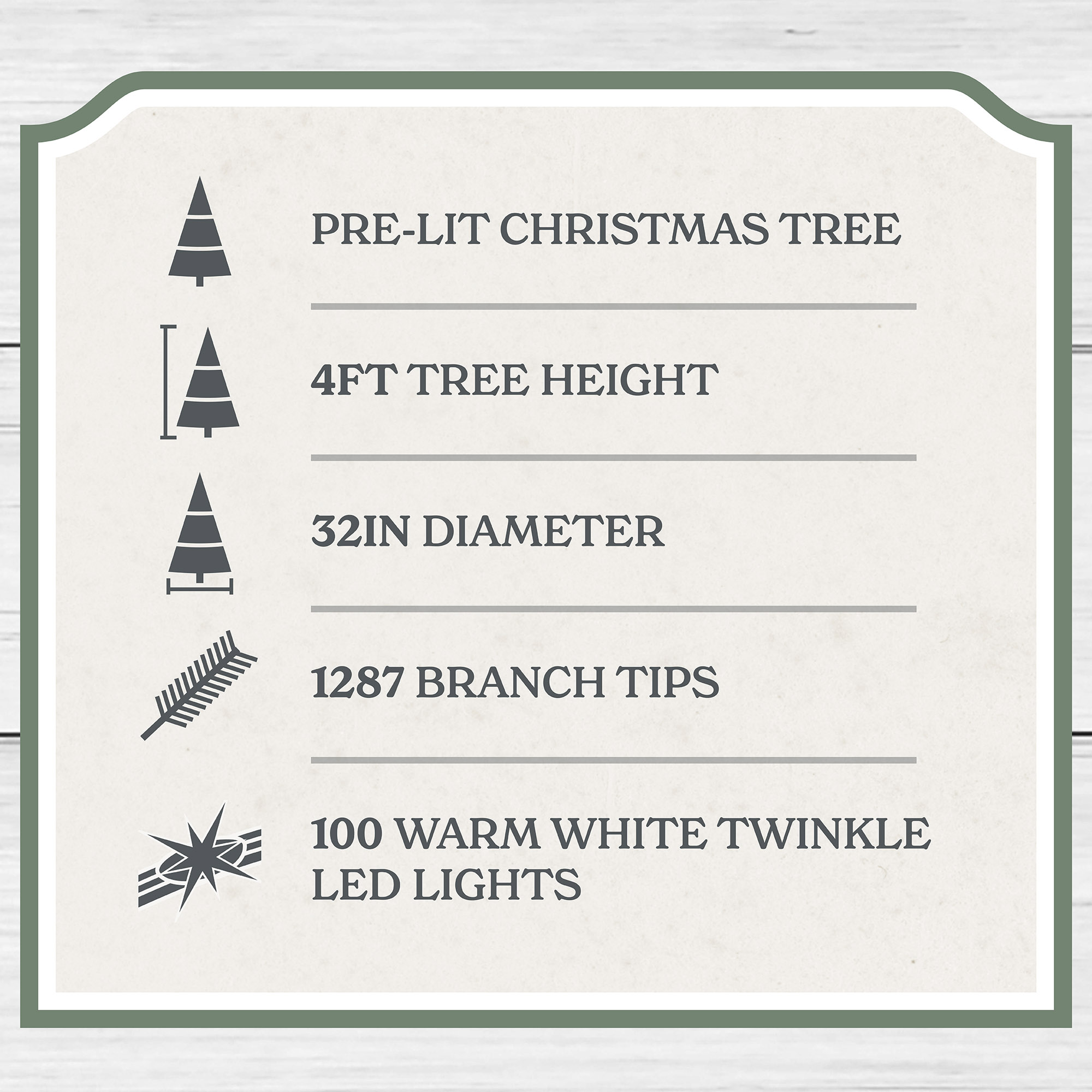 My Texas House 4-Ft Pre-Lit Norfolk Pine Potted Christmas Tree photo 7