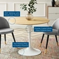thumbnail image 4 of Lippa 36" Dining Table White Natural, 4 of 6