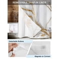 thumbnail image 5 of No Hook Shower Curtain with Snap-in Liner, White Yellow Marble Waterproof Fabric Bathroom Curtains, Ink Painting Modern Art Bath Curtains & Mesh Top Window 72"x84" Long, 5 of 9