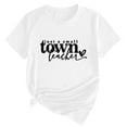 thumbnail image 2 of Tittly T Shirts for Women Spring Tops for Women Women's Just A Small Town Teacher Printed T Shirt Cotton Round Neck Casual Short Sleeves Graphic Tees Tshirts Shirts White 3XL, 2 of 4