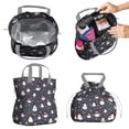 thumbnail image 2 of Dark Christmas Snowman Pattern Drawstring Lunch Bag Women - Drawstring Lunch Bag Insulated for Work Office - Stain-Resistant Large Lunchbags for Women with Multi-Pockets, 2 of 6
