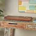 thumbnail image 2 of DecMode 28" x 10" Brown Wood  Tray with Black Metal Handles, 1-Piece, 2 of 7