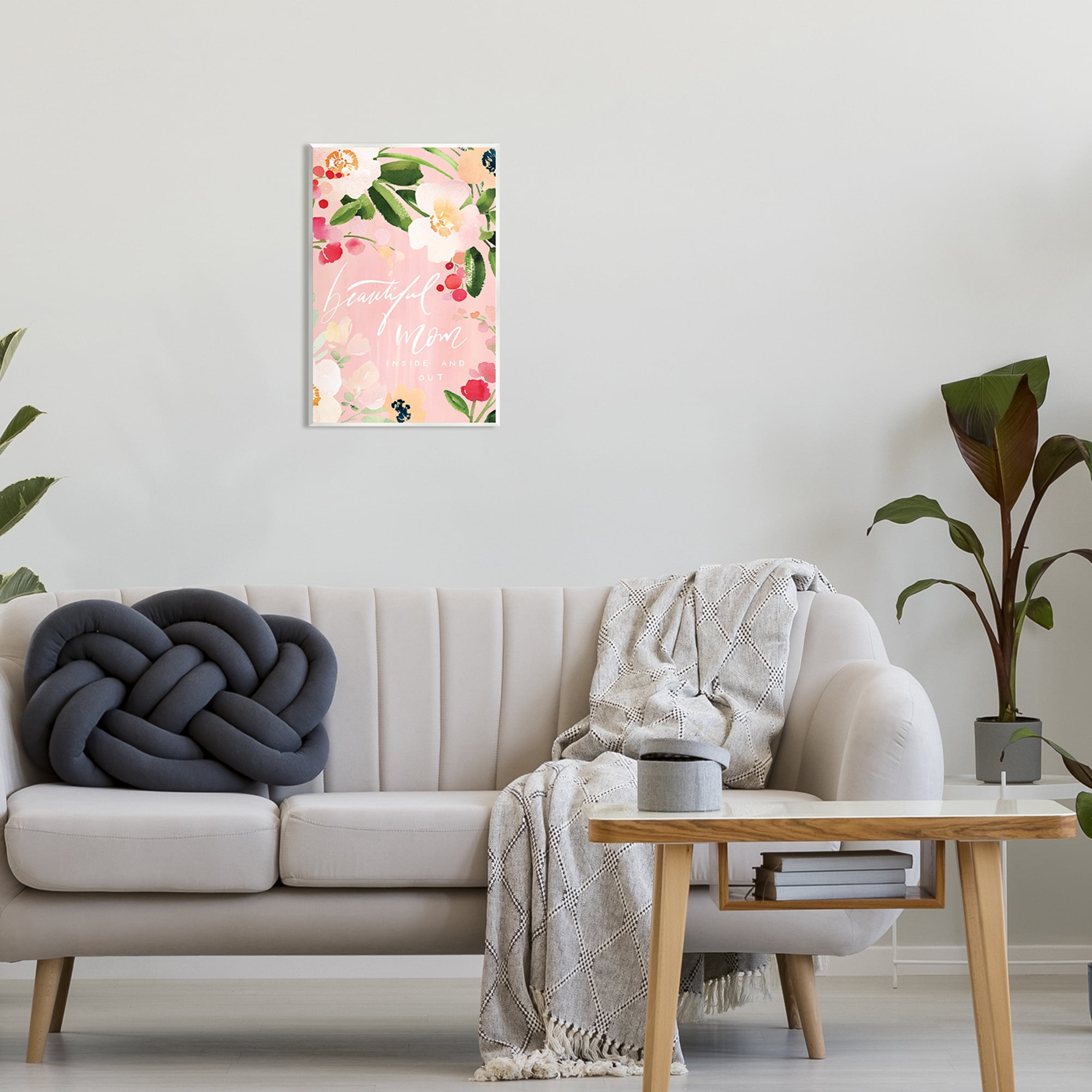Stupell Industries Beautiful Mom Floral Mother's Day Holiday Painting Unframed Art Print Wall Art