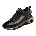 thumbnail image 2 of Zapatillas de deporte para correr, amortiguación, ligeras, informales, cómodas, transpirables para correr al aire libre, senderismo, tenis, hombres y negra Sunnimix Botas para correr, 2 of 8