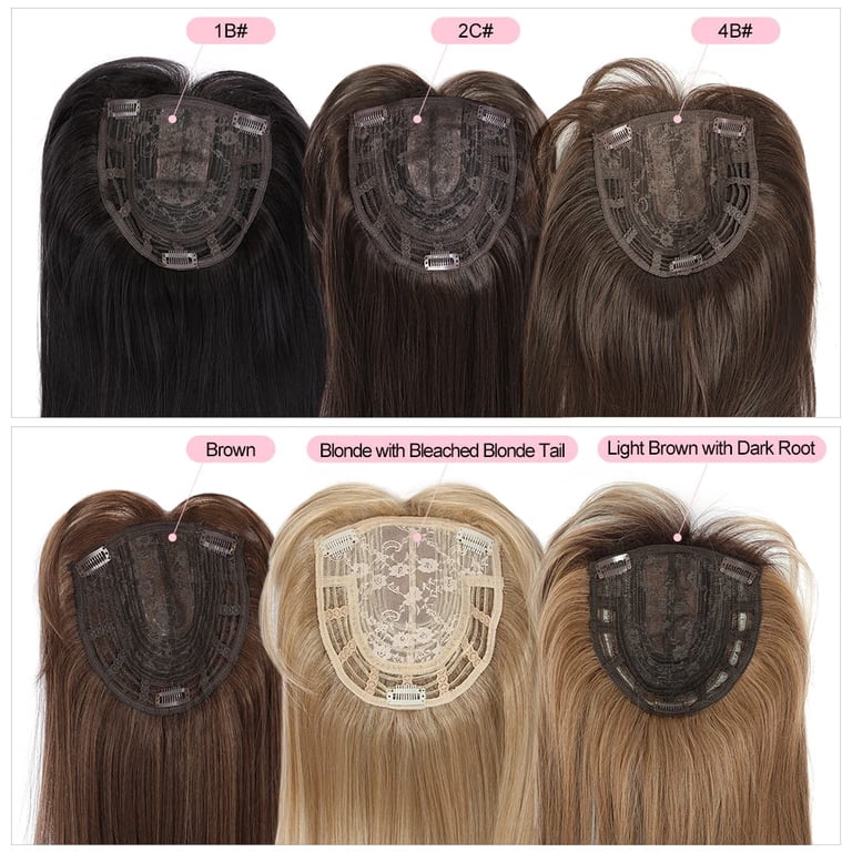 18-Inch Synthetic Hair Topper for Advanced Hair Loss, Clip-In Volume Amazon.com : Civrie 18 inch Straight Hair Topper for Women  main image 2
