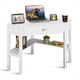 thumbnail image 2 of Costway Escritorio Angular Mesa para Estudiar Ordenador de Madera Pino Compacto con Cajón y Repisas Casa Oficina Blanco 105 x 71 x 76 cm, 2 of 9
