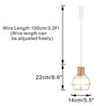 thumbnail image 2 of KAYYELAMP 3 Pcs H-Type Track Lamp Adjusted Cord Vintage Design Gold Metal Cage Pendant Light for Kitchen Farmhouse Living Space Loft(No Bulb, Track), 2 of 6