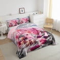 thumbnail image 3 of Castle Fairy Girls Romantic Rose High Heels Twin Comforter Sets,Ocean Beach Bedding Set, 3 of 8