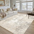 thumbnail image 4 of x Washable Area Rug for Living Room Bedroom Cream Neutral Carpet Low Pile Soft Thin Tapis Salon Abstract Modern Vacuumable Lightweight Large Throw Rug for Dining Room Kitchen, 4 of 9