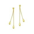thumbnail image 6 of JewelStop 14K Yellow Gold Double Tear Drop Earrings - 5 mm X 45 mm, 2.2gr., 6 of 6