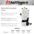 thumbnail image 4 of HOTFINGERS Rip-N-Go ll Ladies Alpine Sport Fabric Gloves, Color: White and Navy, Size: S, 4 of 5