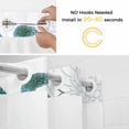 thumbnail image 3 of No Hook Shower Curtain with Snap in Liner, Coastal Sea Turtle Coral Waterproof Fabric Bathroom Curtain Mesh Top Window, Ocean Underwater Octopus Starfish Shower Curtains 72x72in, 3 of 9