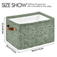 thumbnail image 4 of Yayeee Canvas Storage Basket with Handles for Shelves Fabric Bins Closet Organizer, Retro Green Abstract, 4 of 8