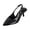 Black, variant on Women's Solid Pointed Toe Stiletto Pumps Casual Slip On Dress High Heels