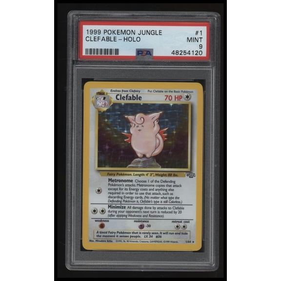 Graded 1999 Pokemon Jungle Clefable Holo PSA 9 #1 48254120