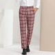 thumbnail image 5 of Puntoco Pantalones de traje casuales con botones y bolsillos y estampado de cuadros rectos para hombre, 5 of 7