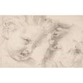 thumbnail image 2 of Hendrik Krock 18x13 Gold Ornate Wood Frame and Double Matted Museum Art Print Titled - Two Children's Heads (1671 - 1738), 2 of 4