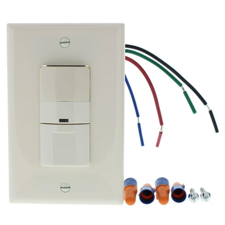 

Cooper Almond 600W 3-Way Single Pole Infrared Wall Mount Vacancy Sensor VS306U-A