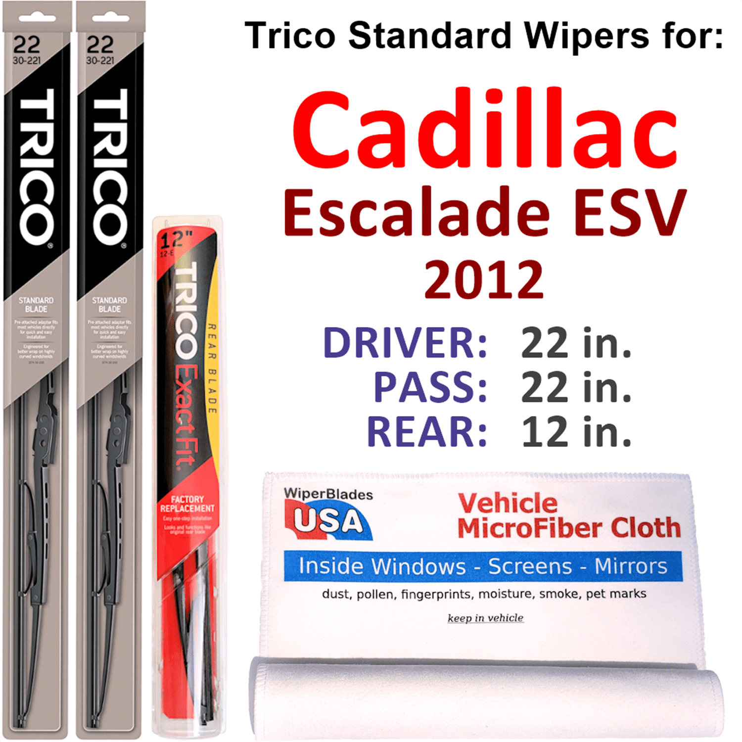 2017 Mazda 3 Sport Wiper Blades (Set of 3) w/Rear Wiper - Walmart.com