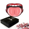thumbnail image 3 of Ambesonne Lips Jigsaw Puzzle, Open Mouth Tongue out Image, Heirloom-Quality Fun Activity for Family Durable Cardboard, 1000 pcs, Scarlet Coral and Blush, 3 of 6