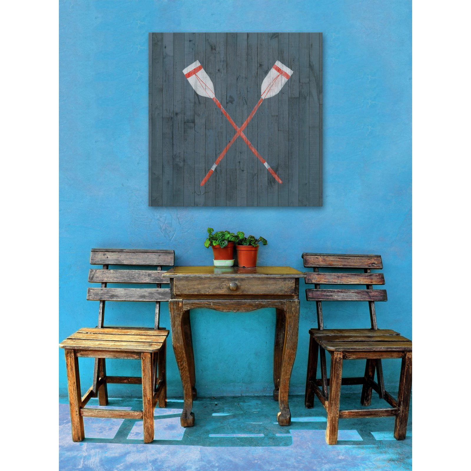 Marmont Hill Crossed Oars II Painting Wall Art Print