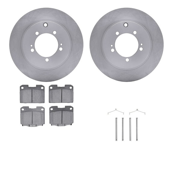 Dynamic Friction Company Rear Brake Rotors with 5000 Advanced Brake Pads includes Hardware 6512-72195