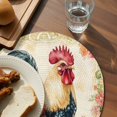 thumbnail image 4 of Round Placemats Watercolor Rooster Pink Flowers 15 inch Set of 2 Table Mats for Dining Table Floral Plant Heat Resistant Non-Slip Kitchen & Home Decorative Place Mat Set, 4 of 8