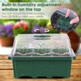 thumbnail image 2 of Juego de 10 bandejas de plántulas, kit de inicio de semillas, 60 células grandes, minipropagador, kit de cultivo de plantas con cúpulas ventiladas de humedad y base para semillas que comienzan en, 2 of 5