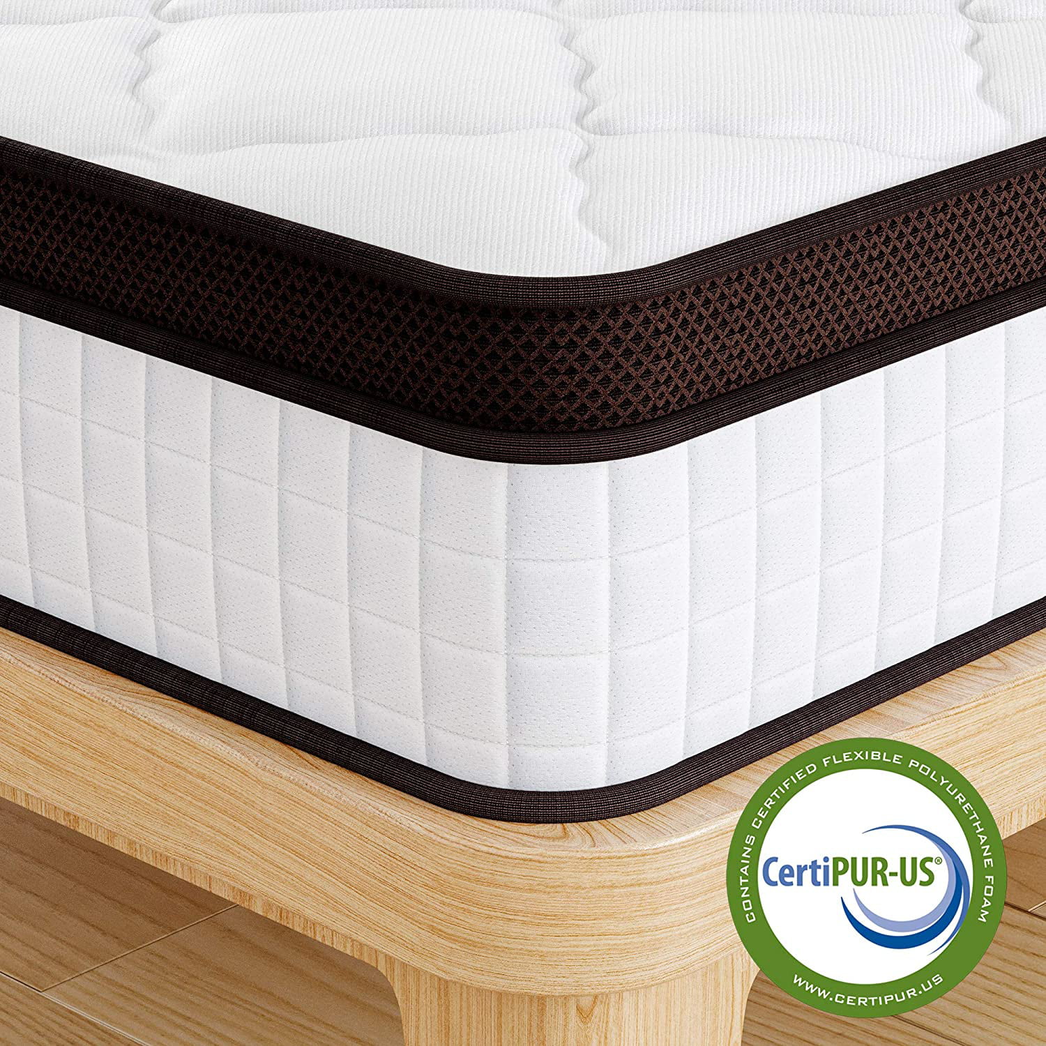 Details about   Kescas Memory Foam Hybrid Spring Mattress 10Inch FULL Size Bed In A Box 