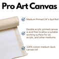 thumbnail image 2 of Pro Art Canvas 7oz Medium Primed 24"x6yd Roll, 2 of 7