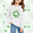 thumbnail image 2 of Mercatoo Kids St 𝐏atricks Day Sweatshirt Clothes Girls Boys Long Sleeve Crewneck Pullover Toddler Green Cloverss Shirt Tops, 2 of 6