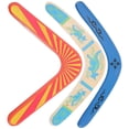 thumbnail image 2 of 3Pcs Kids Throw And Catch Toy Kids Flying Boomerang Toy Kids Outdoor Boomerang Wood Boomerang, 2 of 3