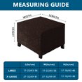 thumbnail image 2 of Eurhowing Square Ottoman Covers, Non-Slip Stretchable Jacquard Ottoman Slipcover, Pet Hair Resistant Furniture Protector for Folding Storage Stool, Chocolate, XL, 2 of 7