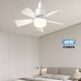 thumbnail image 2 of Pequeño Ventilador Techo LED Mini E27 Base 3 Colores Regulable Velocidades, 2 of 9