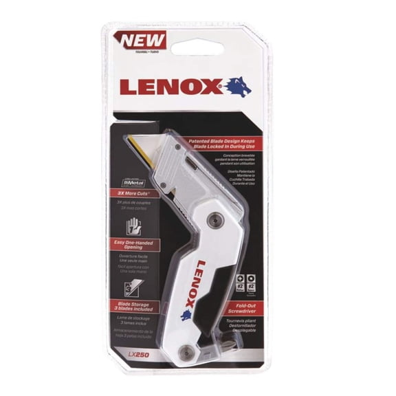 Lenox LX250 Heavy Duty Utility Knife Bottle Opener, Screwdriver and Pipe Reamer