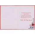 thumbnail image 2 of Designer Greetings Hugs and Kisses for My Beautiful Wife: Die Cut 3D Red Flowers with Black Sequins Hand Decorated Valentine's Day Card, 2 of 2