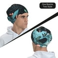 thumbnail image 6 of Salouo Black Panther Floral Illustration Print Unisex Beanie Hat,Knitted Baggy Skull Cap Winter Warm Hats Beanie Sleep Hats Cancer Headwear Caps for Women & Men 1 Pieces, 6 of 7