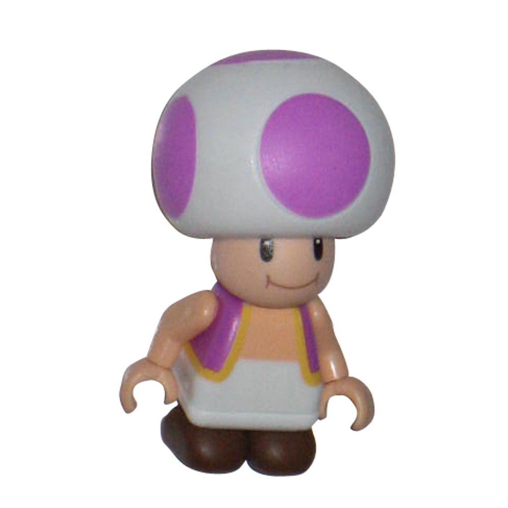 World of Nintendo Super Mario Bros. K'Nex Purple Toad Figure Walmart