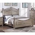 thumbnail image 5 of 1pc Bed Transitional Look Classic Grey Finish Queen Bed Posts HB FB Bedrooom Furniture, 5 of 5