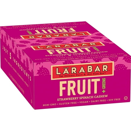 Larabar Strawberry Spinach Cashew Real Fruit Bars Vegan Gluten Free Healthy Snacks 15 Bars