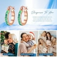 thumbnail image 5 of Coachuhhar Opal Hoop Earrings for Women 925 Sterling Silver Hypoallergenic Huggie Earrings Tiny Cartilage Earrings Mini Hoops Earrings Small Earrings Opal Jewelry for Mother's Day, 5 of 7