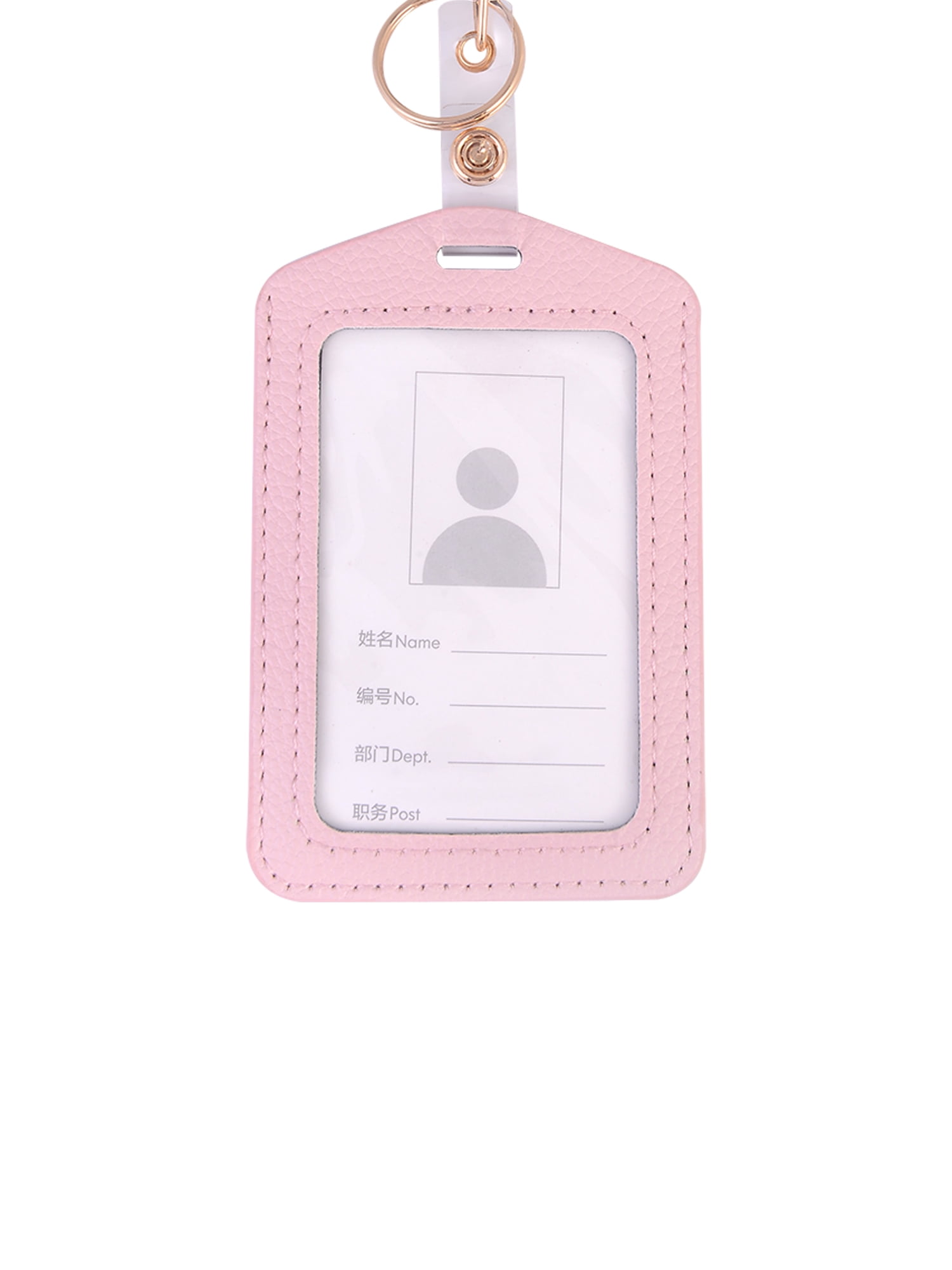 Solutions 3-Piece Pink Badge Reel Lanyard ID Holder Set for Work, School & Professionals