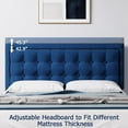 thumbnail image 5 of Homhougo Full Size Bed Frame, Modern Upholstered Platform Bed with Button Tufted Headboard, Heavy Duty Metal Foundation with Wood Slats Supports No Box Spring Needed in Blue, 5 of 13