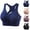 Navy, variant on Zip Front Bra For Women Wirefree Breathable Front Closure Bra Oversized Yoga Running Outdoor Wrap Chest Bras