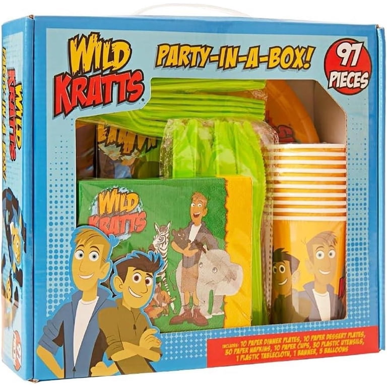Mighty Mojo Wild Kratts Birthday Party Kit - 97pcs with Banner
